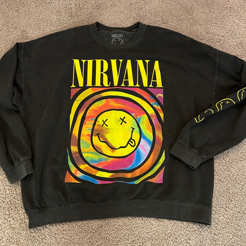 Oversized Graphic Sweatshirt - Nirvana L/XL